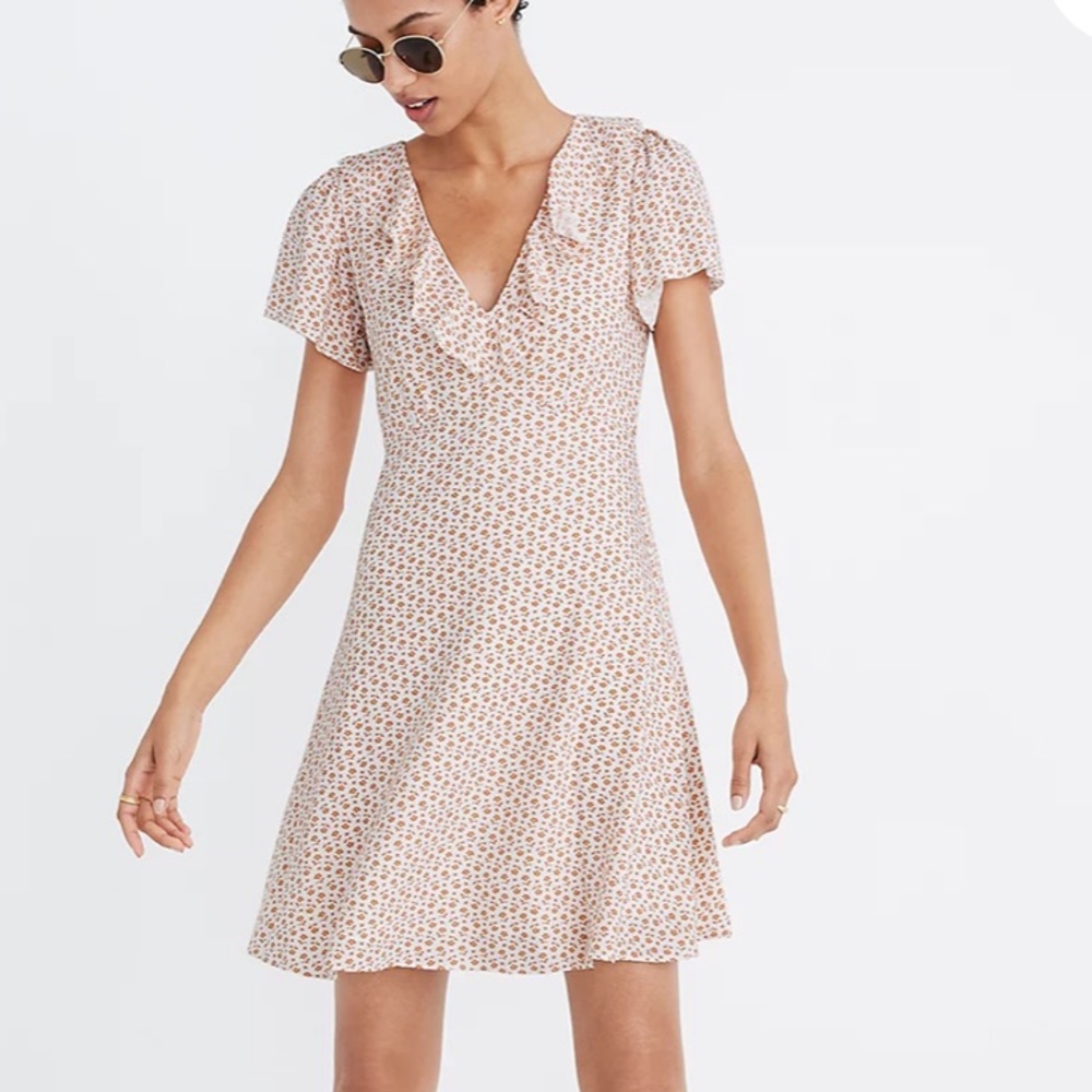 Madewell Ruffle Flutter Sleeve Dress